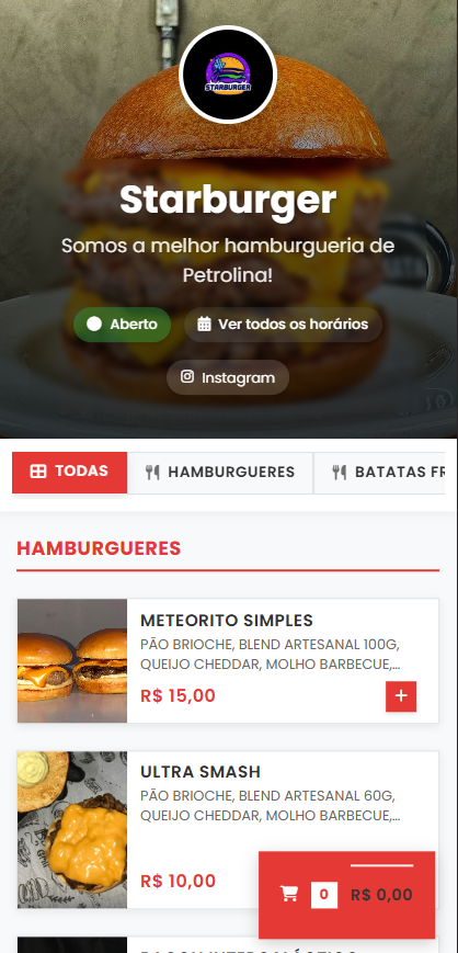Cardápio Digital Ranguei